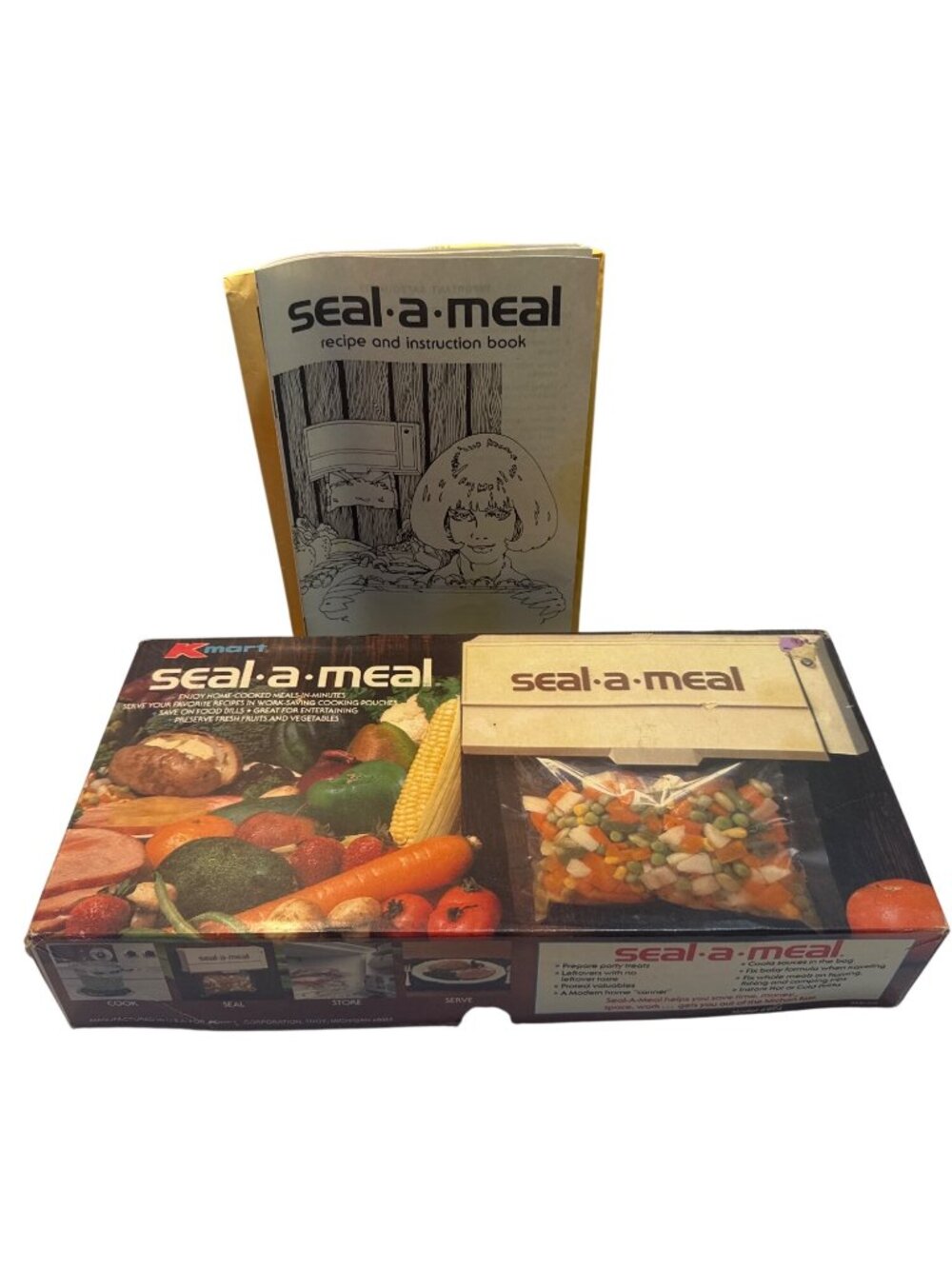 Seal A Meal Vintage Vacuum Sealer Kit With Box & Instruction Book Manual